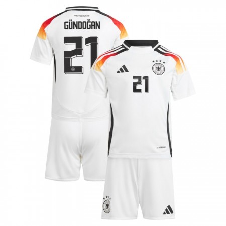 Camisolas Alemanha Gundogan 21 Criança Euro 2024 1º Equipamento Principal Manga Curta